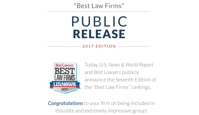2017 Best Law Firm Announcement